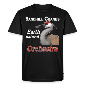 Amateurs de grues du Canada Observation des oiseaux - T-shirt Premium bio Homme - noir - Devant - Nico (187cm)