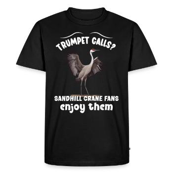 Amateurs de grues du Canada Observation des oiseaux - T-shirt Premium bio Homme - noir - Devant - Nico (187cm)