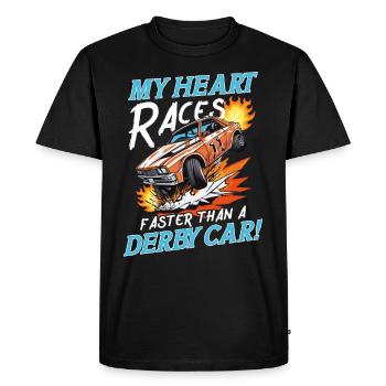 Derby de démonstration Derby de démolition Derby de démolition - T-shirt Premium bio Homme - noir - Devant - Nico (187cm)