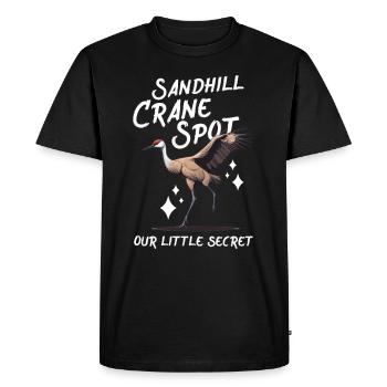 Amateurs de grues du Canada Observation des oiseaux - T-shirt Premium bio Homme - noir - Devant - Nico (187cm)
