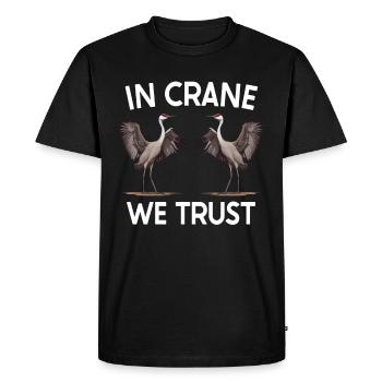Amateurs de grues du Canada Observation des oiseaux - T-shirt Premium bio Homme - noir - Devant - Nico (187cm)