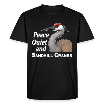 Amateurs de grues du Canada Observation des oiseaux - T-shirt Premium bio Homme - noir - Devant - Nico (187cm)