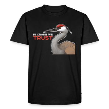 Amateurs de grues du Canada Observation des oiseaux - T-shirt Premium bio Homme - noir - Devant - Nico (187cm)