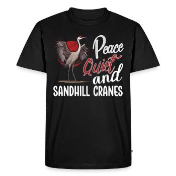 Amateurs de grues du Canada Observation des oiseaux - T-shirt Premium bio Homme - noir - Devant - Nico (187cm)