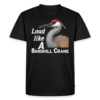 Amateurs de grues du Canada Observation des oiseaux - T-shirt Premium bio Homme - noir - Devant - Nico (187cm)