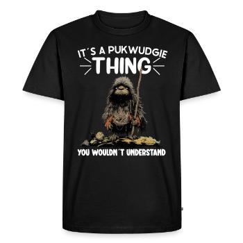 Pukwudgie, Cryptide, Folklore, Mythes, Cryptozoologue - T-shirt Premium bio Homme - noir - Devant - Nico (187cm)