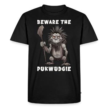 Pukwudgie, Cryptide, Folklore, Mythes, Cryptozoologue - T-shirt Premium bio Homme - noir - Devant - Nico (187cm)