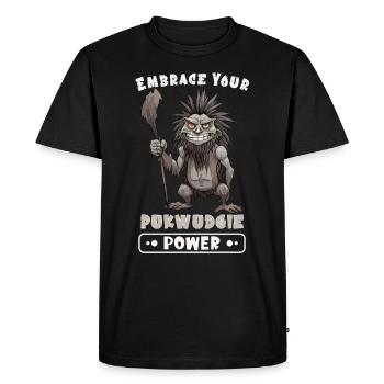 Pukwudgie, Cryptide, Folklore, Mythes, Cryptozoologue - T-shirt Premium bio Homme - noir - Devant - Nico (187cm)