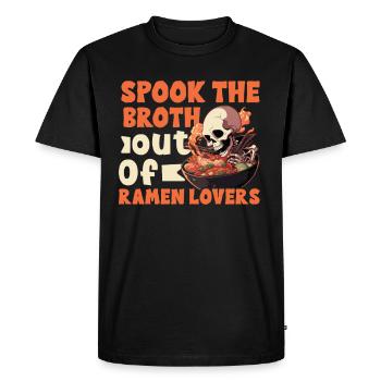 Horreur Ramen Halloween Ramen Nouilles effrayantes - T-shirt Premium bio Homme - noir - Devant - Nico (187cm)