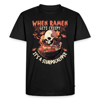 Horreur Ramen Halloween Ramen Nouilles effrayantes - T-shirt Premium bio Homme - noir - Devant - Nico (187cm)