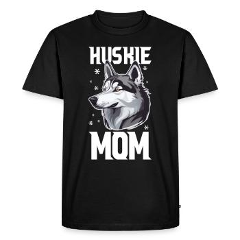 Chien de traîneau Huskie Alaska Sports d’hiver - T-shirt Premium bio Homme - noir - Devant - Nico (187cm)