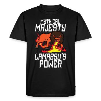 Lamassu Ancient Mesopotamia Winged Bull - Men's Premium Organic T-Shirt - black - Front - Nico (187cm)