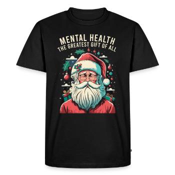 Psychische Gesundheit Weihnachten Anti-weihnachten - Männer Premium Bio T-Shirt - Schwarz - Vorne - Nico (187cm)