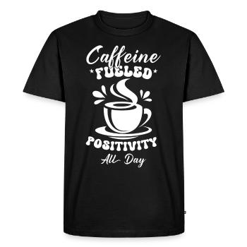 Coffee lover Caffeine and positivity Coffee-themed - Men's Premium Organic T-Shirt - black - Front - Nico (187cm)