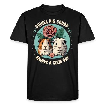 Cochon d’Inde amant pomme de terre à fourrure - T-shirt Premium bio Homme - noir - Devant - Nico (187cm)