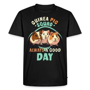 Cochon d’Inde amant pomme de terre à fourrure - T-shirt Premium bio Homme - noir - Devant - Nico (187cm)