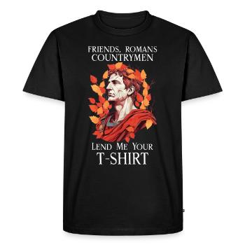 Jules César Histoire romaine Empire romain - T-shirt Premium bio Homme - noir - Devant - Nico (187cm)