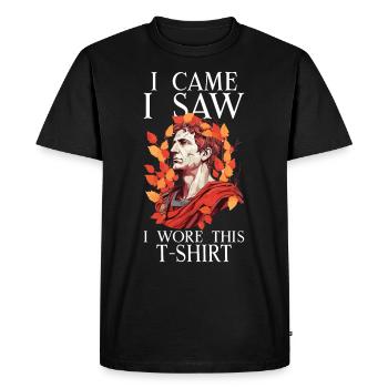 Jules César Histoire romaine Empire romain - T-shirt Premium bio Homme - noir - Devant - Nico (187cm)