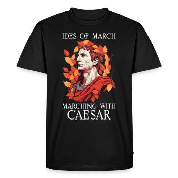 Jules César Histoire romaine Empire romain - T-shirt Premium bio Homme - noir - Devant - Nico (187cm)