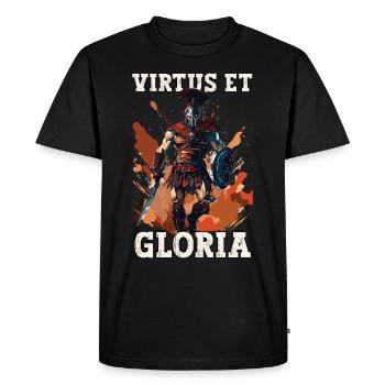 Jules César Histoire romaine Empire romain - T-shirt Premium bio Homme - noir - Devant - Nico (187cm)