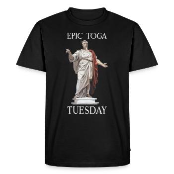 Jules César Histoire romaine Empire romain - T-shirt Premium bio Homme - noir - Devant - Nico (187cm)