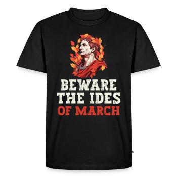 Jules César Histoire romaine Empire romain - T-shirt Premium bio Homme - noir - Devant - Nico (187cm)