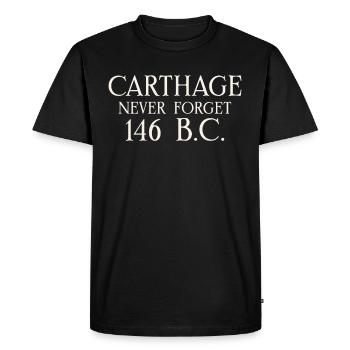 Carthage punique guerre Hannibal Barca contre Rome - T-shirt Premium bio Homme - noir - Devant - Nico (187cm)