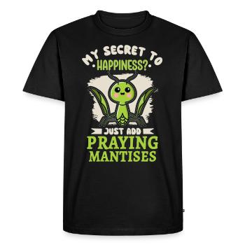 Amateur de mante religieuse, passionné d’insectes, - T-shirt Premium bio Homme - noir - Devant - Nico (187cm)