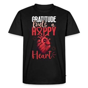 Healthy Heartbeat February Heart Awareness - Men's Premium Organic T-Shirt - black - Front - Nico (187cm)