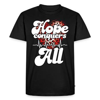 Healthy heartbeat February heart awareness - Men's Premium Organic T-Shirt - black - Front - Nico (187cm)