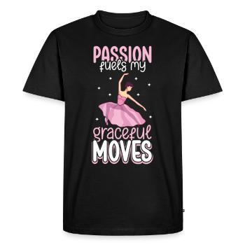 Ballet Ballerine Danse Danseuse Danse Ballet - T-shirt Premium bio Homme - noir - Devant - Nico (187cm)
