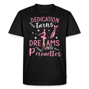 Ballet Ballerine Danse Danseuse Danse Ballet - T-shirt Premium bio Homme - noir - Devant - Nico (187cm)