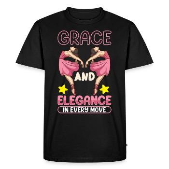 Ballet Ballerine Danse Danseuse Danse Ballet - T-shirt Premium bio Homme - noir - Devant - Nico (187cm)
