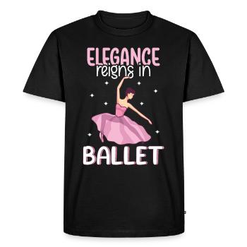 Ballet Ballerine Danse Danseuse Danse Ballet - T-shirt Premium bio Homme - noir - Devant - Nico (187cm)