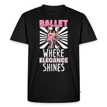 Ballet Ballerine Danse Danseuse Danse Ballet - T-shirt Premium bio Homme - noir - Devant - Nico (187cm)