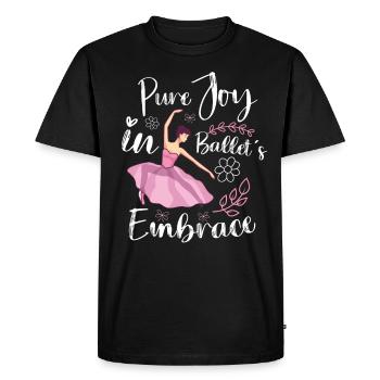Ballet Ballerine Danse Danseuse Danse Ballet - T-shirt Premium bio Homme - noir - Devant - Nico (187cm)