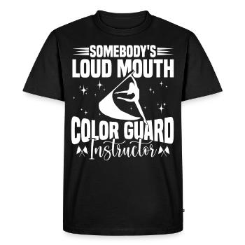 Garde d’hiver instructeur Colorguard capitaine cadeau - T-shirt Premium bio Homme - noir - Devant - Nico (187cm)