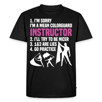 Garde d’hiver instructeur Colorguard capitaine cadeau - T-shirt Premium bio Homme - noir - Devant - Nico (187cm)