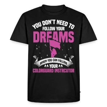Garde d’hiver instructeur Colorguard capitaine cadeau - T-shirt Premium bio Homme - noir - Devant - Nico (187cm)