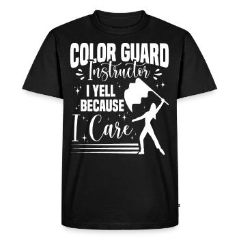 Cadeau de capitaine Colorguard d'instructeur de garde d'hiver - T-shirt Premium bio Homme - noir - Devant - Nico (187cm)