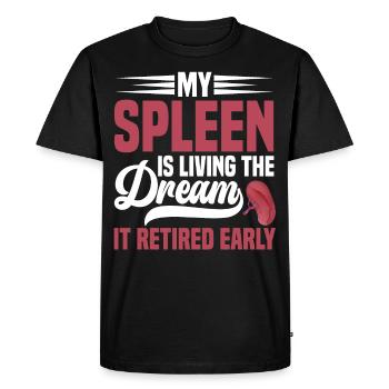 Spleen Surgery Surviving Spleen Removal - Men's Premium Organic T-Shirt - black - Front - Nico (187cm)