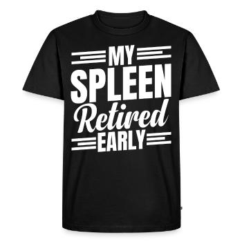 Spleen Surgery Surviving Spleen Removal - Men's Premium Organic T-Shirt - black - Front - Nico (187cm)
