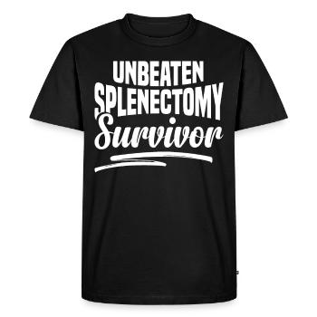 Spleen Surgery Surviving Spleen Removal - Men's Premium Organic T-Shirt - black - Front - Nico (187cm)