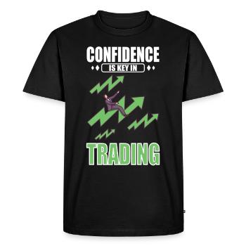 Traders d’actions, Traders Forex, Trading d’investisseurs - T-shirt Premium bio Homme - noir - Devant - Nico (187cm)