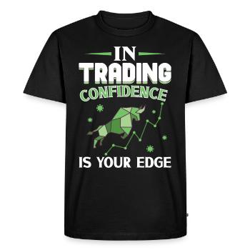 Traders d’actions, Traders Forex, Trading d’investisseurs - T-shirt Premium bio Homme - noir - Devant - Nico (187cm)
