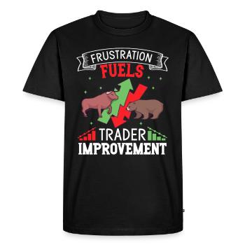 Traders d’actions, Traders Forex, Trading d’investisseurs - T-shirt Premium bio Homme - noir - Devant - Nico (187cm)