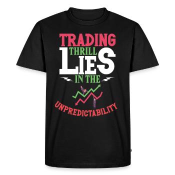 Traders d’actions, Traders Forex, Trading d’investisseurs - T-shirt Premium bio Homme - noir - Devant - Nico (187cm)