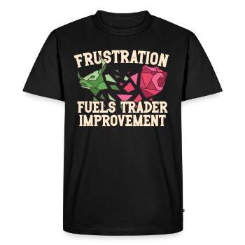 Traders d’actions, Traders Forex, Trading d’investisseurs - T-shirt Premium bio Homme - noir - Devant - Nico (187cm)