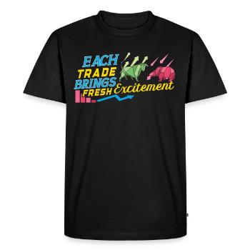 Traders d’actions, Traders Forex, Trading d’investisseurs - T-shirt Premium bio Homme - noir - Devant - Nico (187cm)