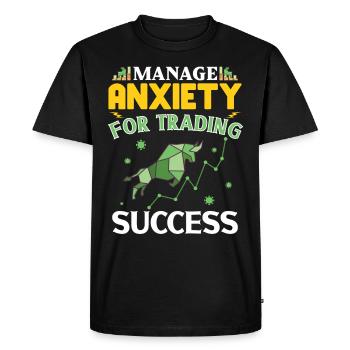 Traders d’actions, Traders Forex, Trading d’investisseurs - T-shirt Premium bio Homme - noir - Devant - Nico (187cm)